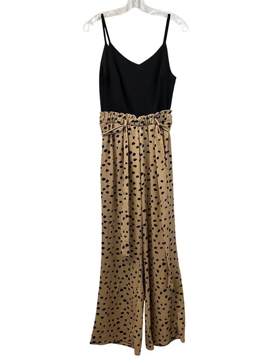 Blue Rain - Jumpsuit With Tan Black Dot Wide Leg Pants